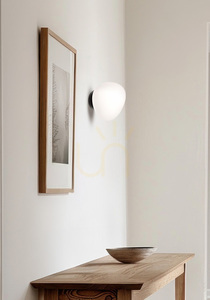 STONES Wandleuchte weiß schwarz E27 40W CANDELLUX 21-35196 small 3