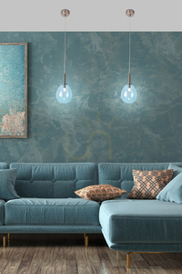 Pendelleuchte LUKKA blaues Glas LED 6W CANDELLUX 50133210 small 2