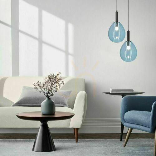 Prüfen Pendelleuchte LUKKA blaues Glas LED 6W CANDELLUX 50133210