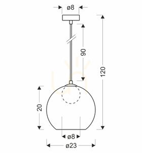 Brin rauchig G9 15W Pendelleuchte CANDELLUX 31-38333 small 4