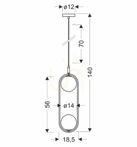 CORDEL gold G9 28W Pendelleuchte CANDELLUX 32-44105 small 1