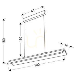 CURACOA braun LED 33W Pendelleuchte CANDELLUX A0011-320 small 4
