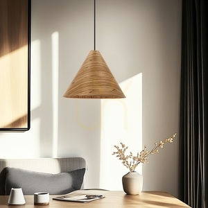 Candellux CONO 31-37893 Pendelleuchte, Eichenfurnier, 33 cm, E27 small 1