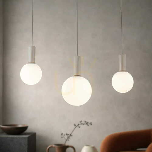 Prüfen Candellux TESTA 33-51110 Pendelleuchte beige 3x G9 Glaskugeln 85 cm