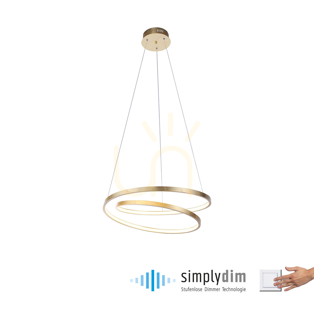 Aussicht ROMAN Pendelleuchte 2472-12 Gold 1xLED ROMAN Pendelleuchte 2472-12 Gold 1xLED