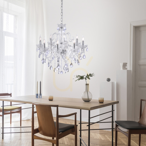 Prüfen Paul Neuhaus GRACIA 3081-00 Kristall-Kronleuchter transparent 8×E14 71 cm
