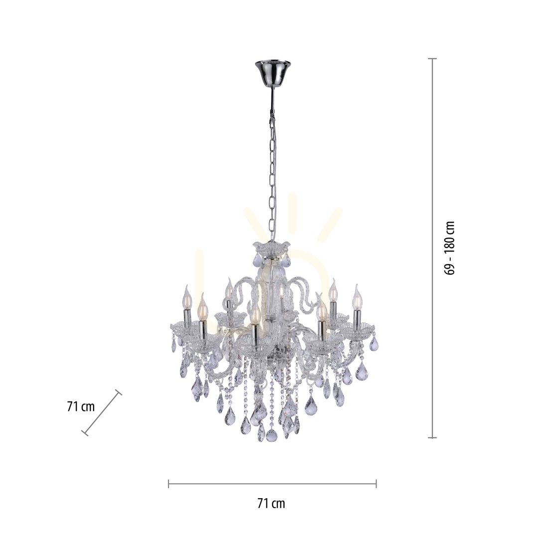 Vorschau GRACIA Pendelleuchte 3081-00 Transparent 8xE14 GRACIA Pendelleuchte 3081-00 Transparent 8xE14