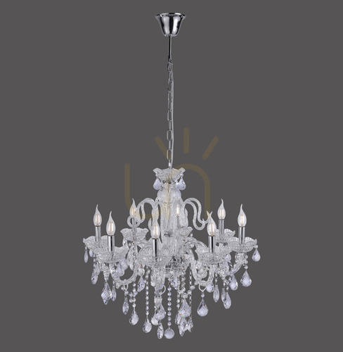 Prüfen GRACIA Pendelleuchte 3081-00 Transparent 8xE14