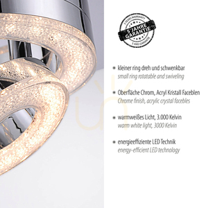 TIM Plafond 14521-17 Chrom 4xLED small 4