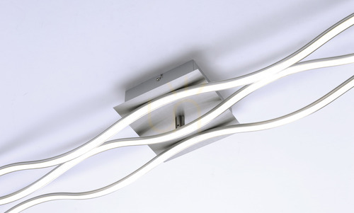 Prüfen LED-Deckenleuchte WAVE 15167-55 silber, 139,5 cm