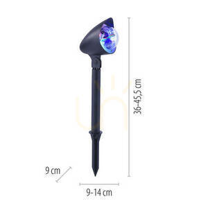 JUST LIGHT DISCO 19035-18 LED-Gartenprojektor mit Erdspieß, schwarz, RGB, 3 W small 4