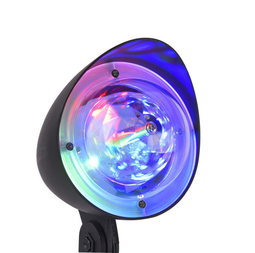 Prüfen JUST LIGHT DISCO 19035-18 LED-Gartenprojektor mit Erdspieß, schwarz, RGB, 3 W