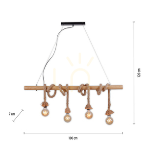 ROPE Pendelleuchte 15483-18 Bronze 4xE27 small 7