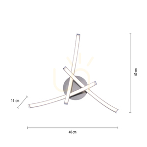 VALERIE Plafond 15341-55 Silber 3xLED small 7