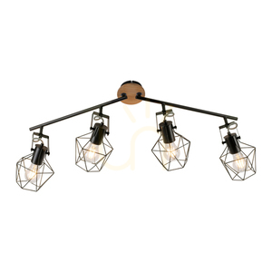 Plafond JARO 15674-78 Schwarz 4xE27 1 Plafond JARO 15674-78 Schwarz 4xE27 small 1