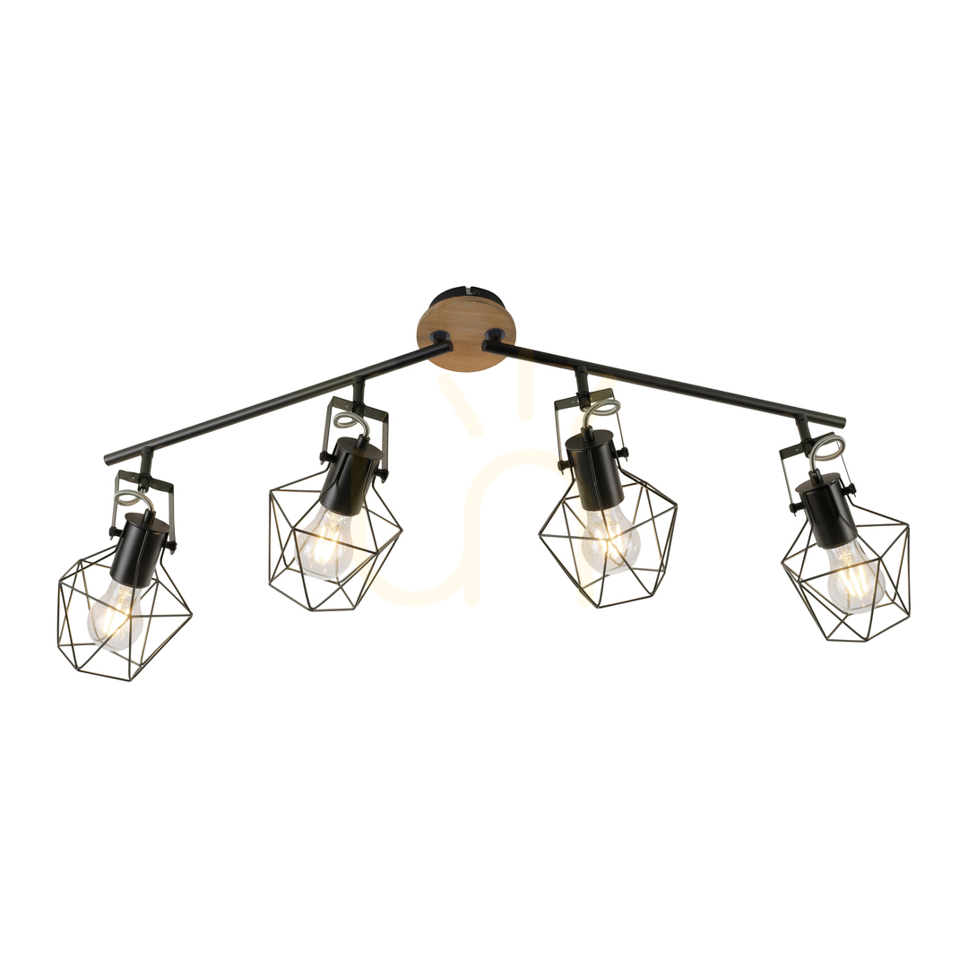 Vorschau Plafond JARO 15674-78 Schwarz 4xE27 Plafond JARO 15674-78 Schwarz 4xE27