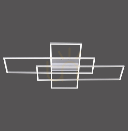 Prüfen Plafond Q-INIGO 8195-55 Silber 3xLED