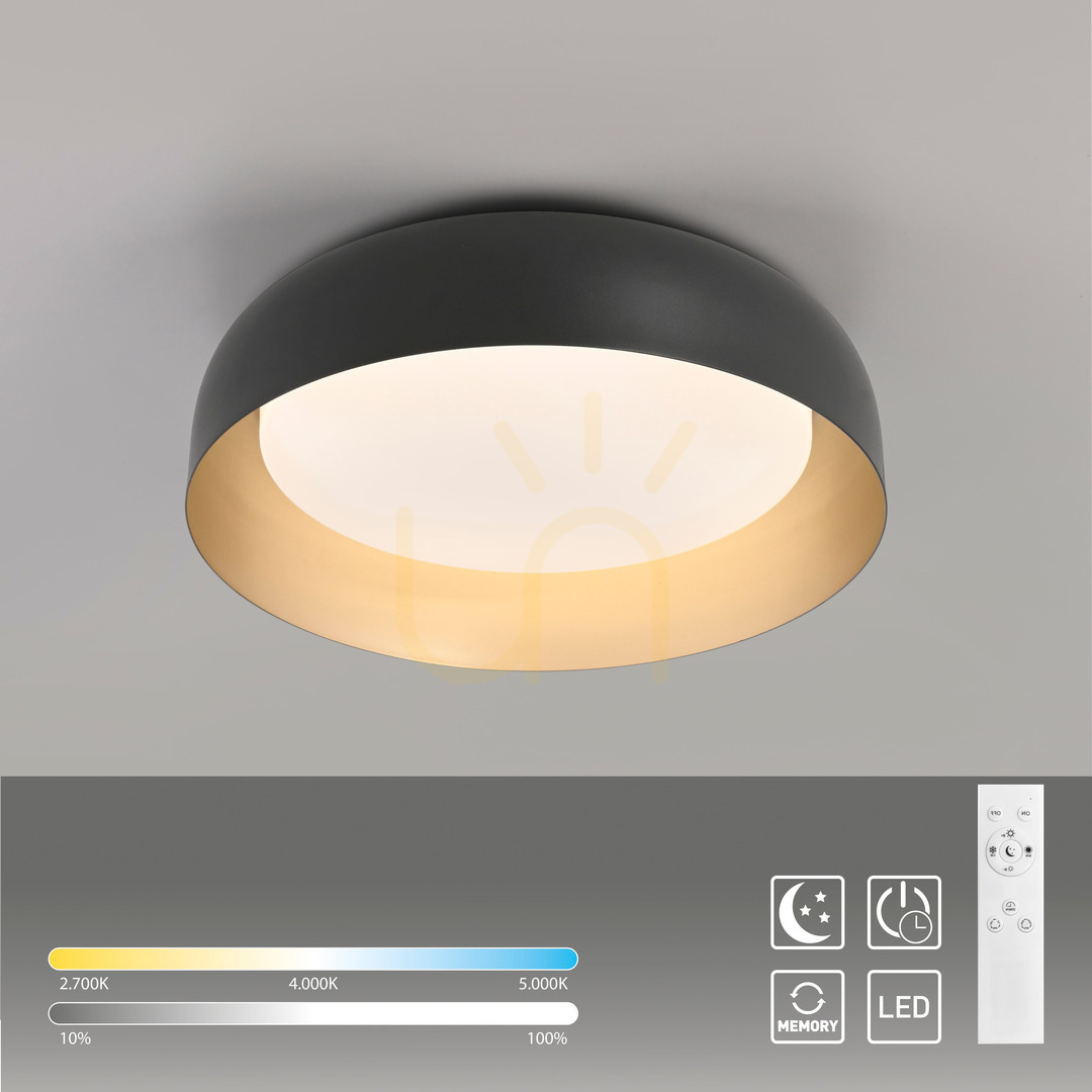 Aussicht Plafond OSKO 14215-18 Schwarz 1xLED Plafond OSKO 14215-18 Schwarz 1xLED