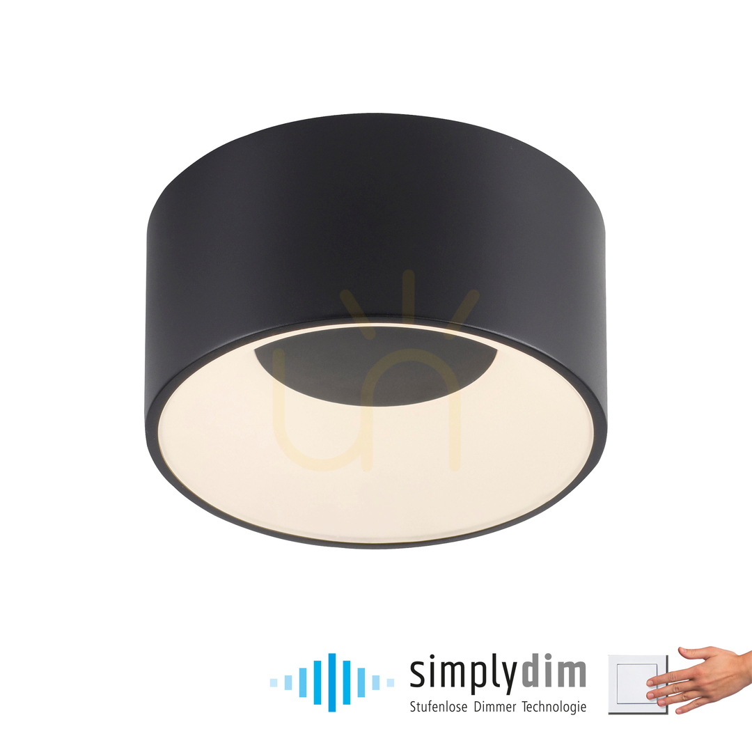Aussicht TANIKA Plafond 14325-18 Schwarz 1xLED TANIKA Plafond 14325-18 Schwarz 1xLED