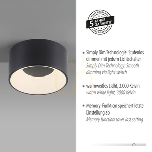 TANIKA Plafond 14325-18 Schwarz 1xLED 4 TANIKA Plafond 14325-18 Schwarz 1xLED small 4