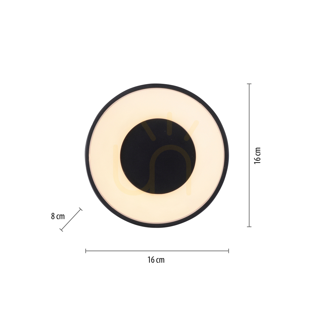 Anzeige TANIKA Plafond 14325-18 Schwarz 1xLED TANIKA Plafond 14325-18 Schwarz 1xLED