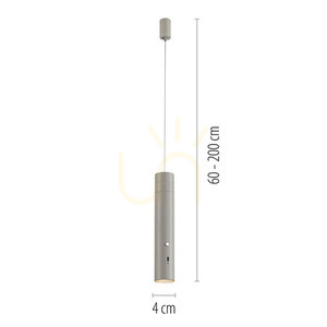 ATTACH Pendelleuchte 18281-40 Grau 1xLED small 8