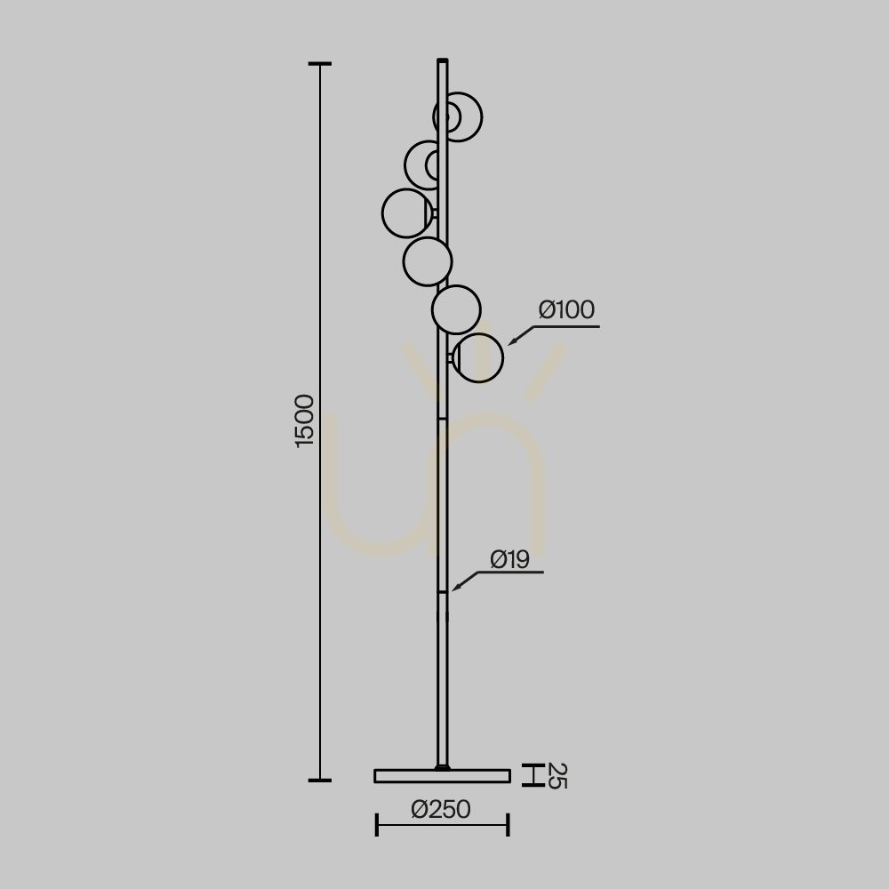Prüfen DALLAS Stehleuchte MOD545FL-06G1 Maytoni DALLAS Stehleuchte MOD545FL-06G1 Maytoni