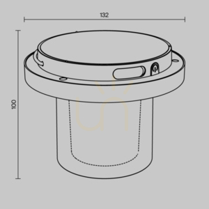 LANTRA O146TL-L2B2K IP44 Tischleuchte Maytoni small 6