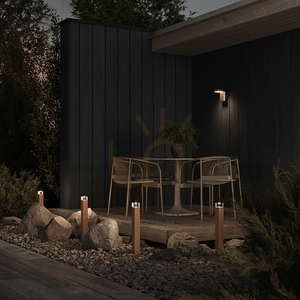 Maytoni Nordis O140WL-L2BK Solar-Wandleuchte LED schwarz 2 W 3000 K IP65 small 1