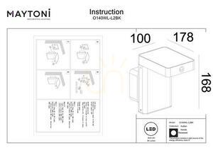 Maytoni Nordis O140WL-L2BK Solar-Wandleuchte LED schwarz 2 W 3000 K IP65 small 7
