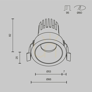 DIP-Einbauleuchte DL115-10W-2.7K-W Maytoni small 7