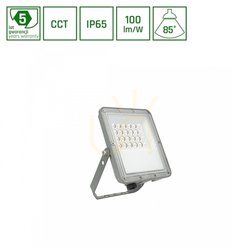 Prüfen LED-Flutlicht Noctis Max CCT 20W 230V IP65 175x134x28mm Grau 5 Jahre Garantie
