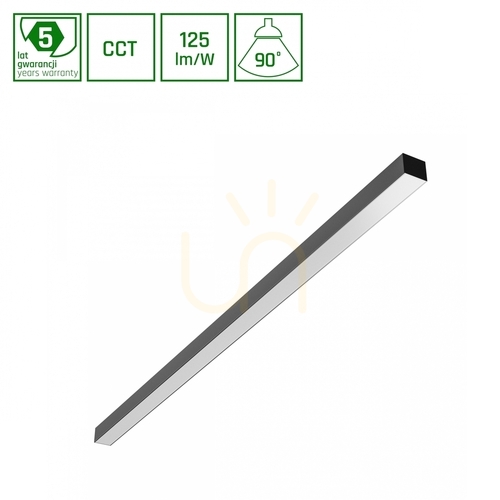 Prüfen ALLDAY BASIC Lighting Bar 40W 3 CCT 230V 90st IP20 1203x42x37mm Schwarz Pr Ugr<19 5 Jahre Garantie.