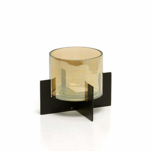 Prüfen Handgefertigte Windlicht Laterne Schwarz 13x10x13 cm