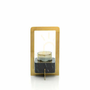 Kerzenständer Marbre d'Or Gold Schwarz L 18x18x38 cm small 1