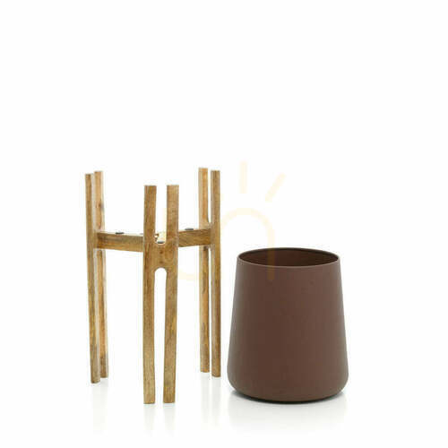 Prüfen Pflanzgefäß mit gegabelter Wurzel Naturbraun L Planters