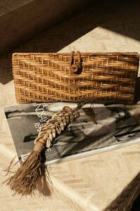 Rattan-Clutch BAZAR BIZAR The Clutch-a-lot Natur 28 cm small 1