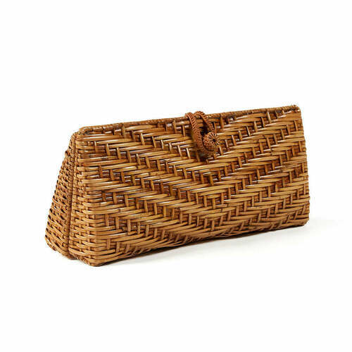 Prüfen Rattan-Clutch BAZAR BIZAR The Clutch-a-lot Natur 28 cm