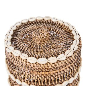 Aufbewahrungskorb Bazar Bizar The Shell aus Rattan naturbraun 21 × 21 × 32 cm small 11