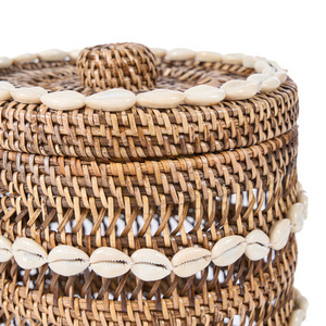 Aufbewahrungskorb Bazar Bizar The Shell aus Rattan naturbraun 21 × 21 × 32 cm small 3