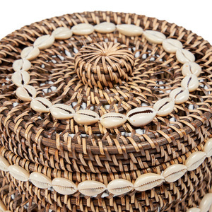 Aufbewahrungskorb Bazar Bizar The Shell aus Rattan naturbraun 21 × 21 × 32 cm small 4