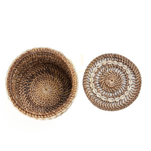 Aufbewahrungskorb Bazar Bizar The Shell aus Rattan naturbraun 21 × 21 × 32 cm small 5