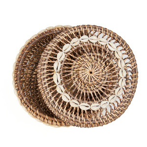 Aufbewahrungskorb Bazar Bizar The Shell aus Rattan naturbraun 21 × 21 × 32 cm small 6