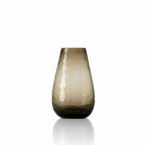 Prüfen Vase organische Form braun M 26 cm
