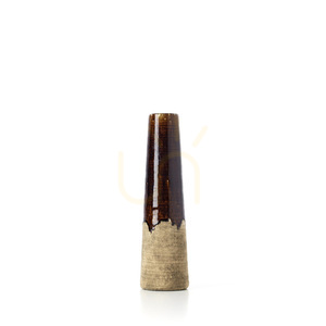 BAZAR BIZAR Vase Amber Cone braun-beige S 39,5 cm small 3