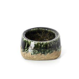 Niedrige Pflanzschale The Moss Bowl, Steinzeug, Betongrün, Ø 16,5 cm, H 8 cm small 4