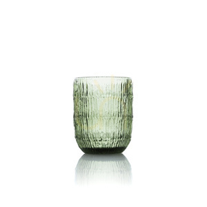 Wasserglas Moos Ripple Grün 8 cm small 2