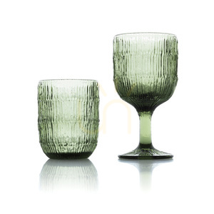Wasserglas Moos Ripple Grün 8 cm small 4