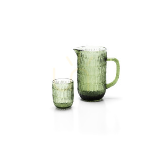 Wasserglas Moos Ripple Grün 8 cm small 5