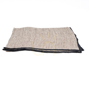 Leinen Serviette Natur Schwarz 45x45 cm small 7